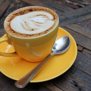 coffee, cup, wooden, table, garden, restaurant, foam, life, drink, black, wood, brown, dark, cafe, fresh, yellow, espresso, coffee cup, beverage, breakfast, morning, caffeine, hot, aroma, mocha, cappuccino, nature, yellow, mocha, mocha, mocha, mocha, mocha, cappuccino